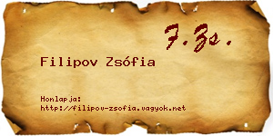 Filipov Zsófia névjegykártya