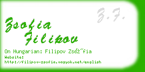 zsofia filipov business card